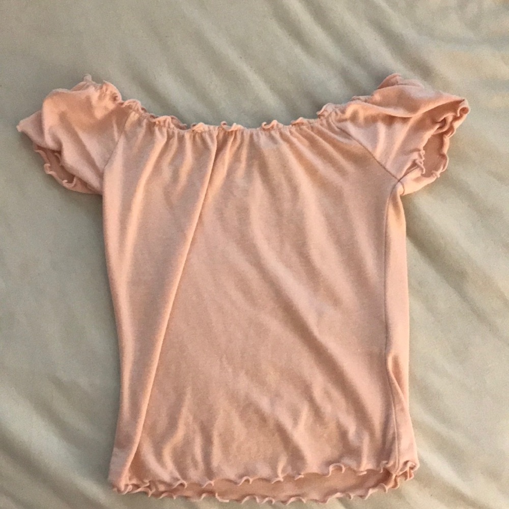light pink off the shoulder top